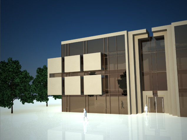 Rendering des Haupteingangs