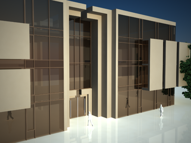 Rendering der Frontfassade