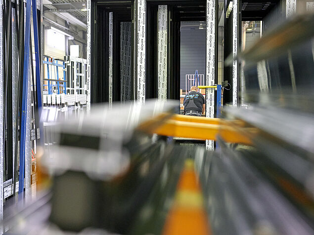 Impression 6: Detailaufnahme gelagerter Profile